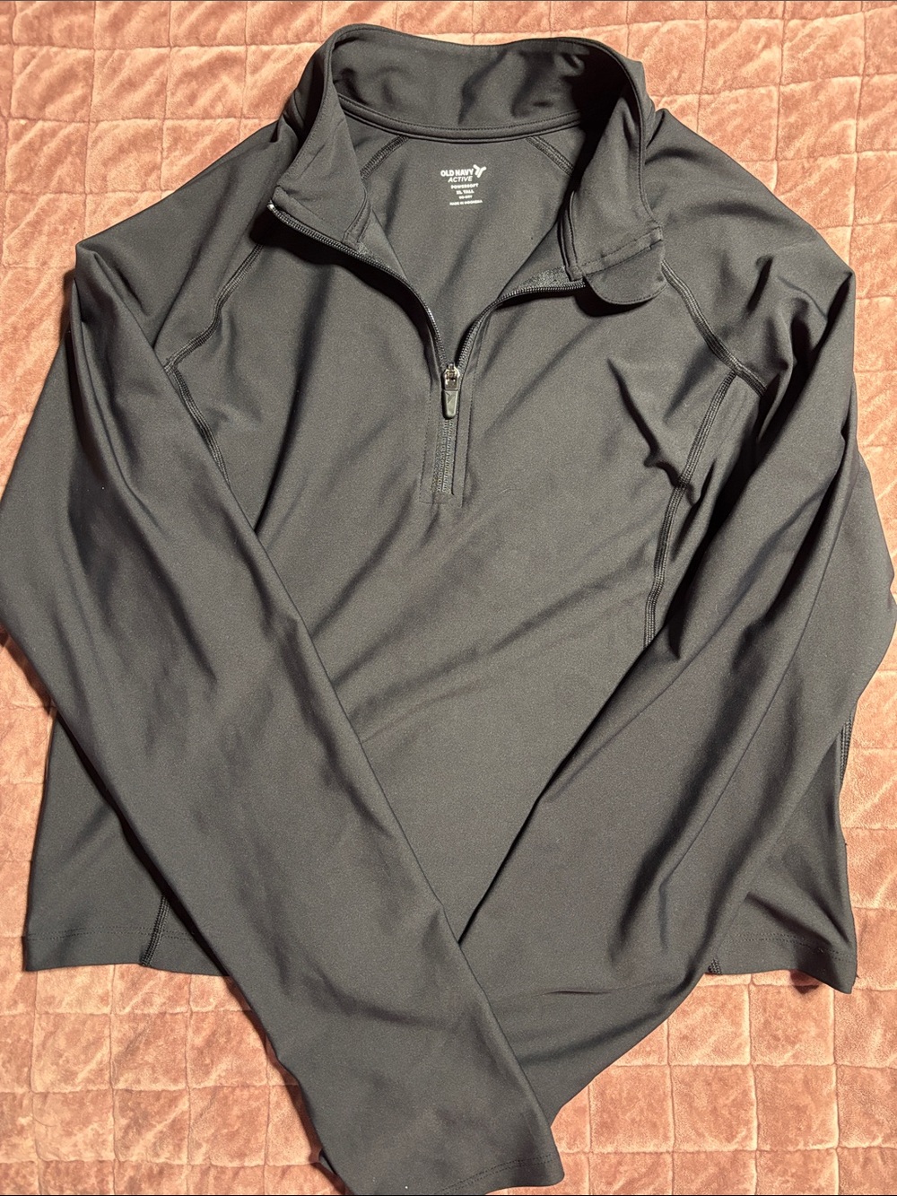 Old Navy Black Half-Zip Performance Top